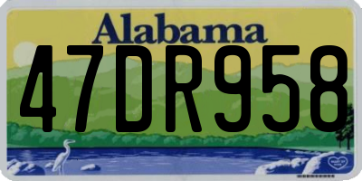 AL license plate 47DR958