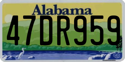 AL license plate 47DR959