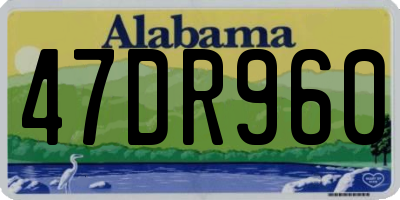 AL license plate 47DR960