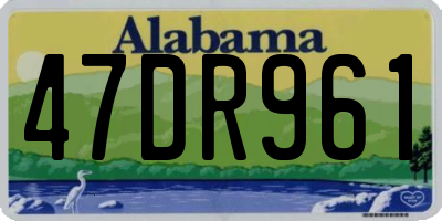 AL license plate 47DR961