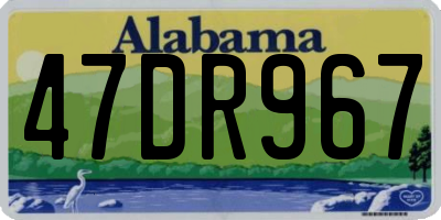 AL license plate 47DR967