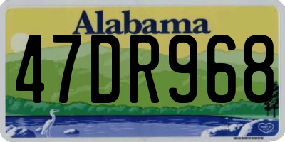 AL license plate 47DR968