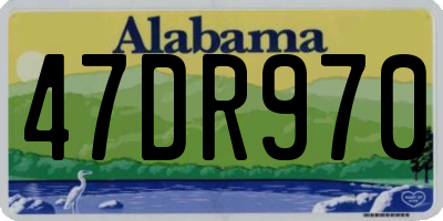AL license plate 47DR970
