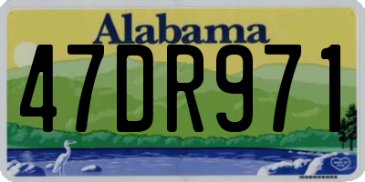 AL license plate 47DR971