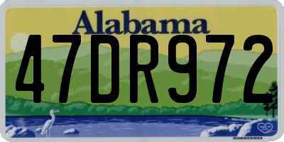 AL license plate 47DR972