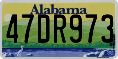 AL license plate 47DR973