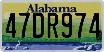 AL license plate 47DR974