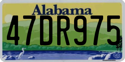 AL license plate 47DR975