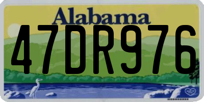 AL license plate 47DR976
