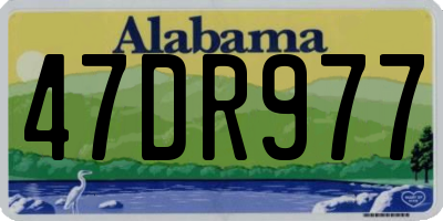 AL license plate 47DR977