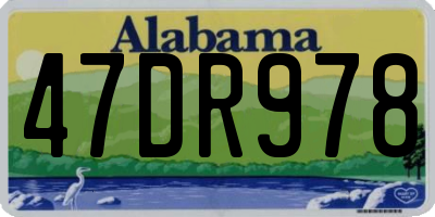 AL license plate 47DR978