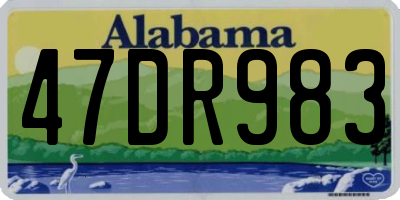 AL license plate 47DR983
