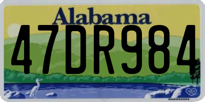 AL license plate 47DR984
