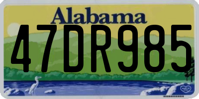 AL license plate 47DR985
