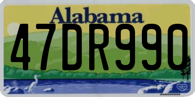 AL license plate 47DR990