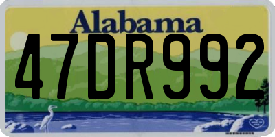 AL license plate 47DR992