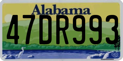 AL license plate 47DR993