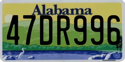 AL license plate 47DR996
