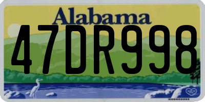 AL license plate 47DR998