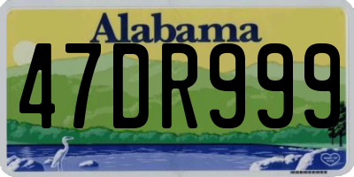 AL license plate 47DR999