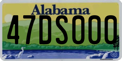 AL license plate 47DS000