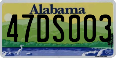 AL license plate 47DS003
