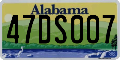 AL license plate 47DS007