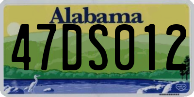 AL license plate 47DS012