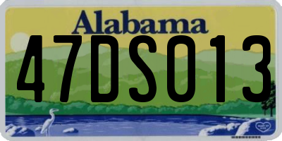 AL license plate 47DS013
