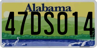 AL license plate 47DS014