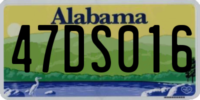 AL license plate 47DS016