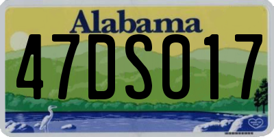 AL license plate 47DS017