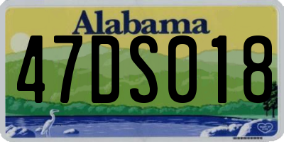 AL license plate 47DS018