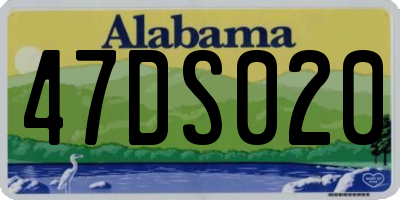 AL license plate 47DS020