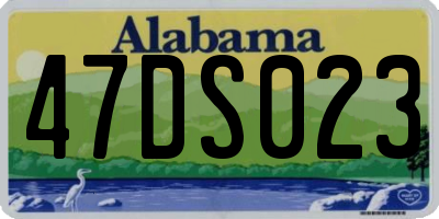 AL license plate 47DS023