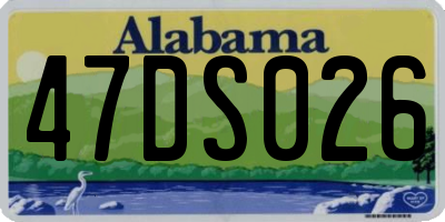 AL license plate 47DS026