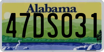 AL license plate 47DS031
