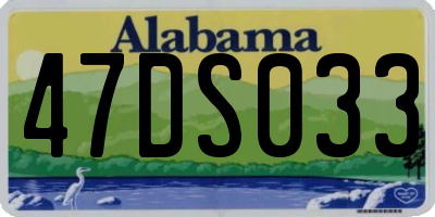 AL license plate 47DS033