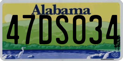 AL license plate 47DS034