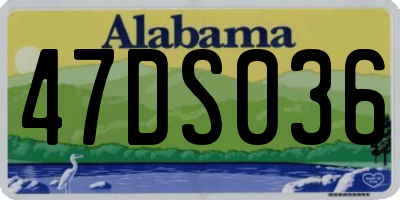 AL license plate 47DS036