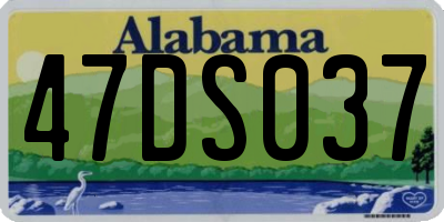 AL license plate 47DS037
