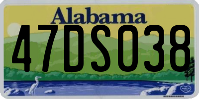 AL license plate 47DS038