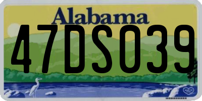 AL license plate 47DS039