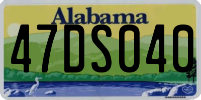 AL license plate 47DS040