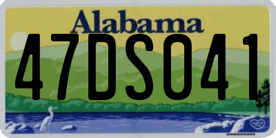 AL license plate 47DS041