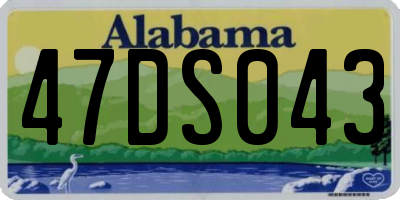 AL license plate 47DS043