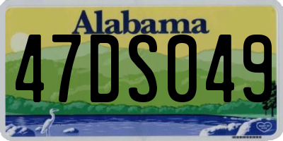 AL license plate 47DS049