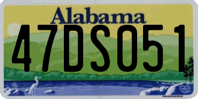 AL license plate 47DS051