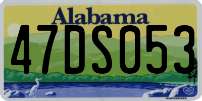 AL license plate 47DS053