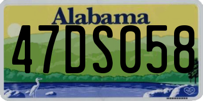 AL license plate 47DS058
